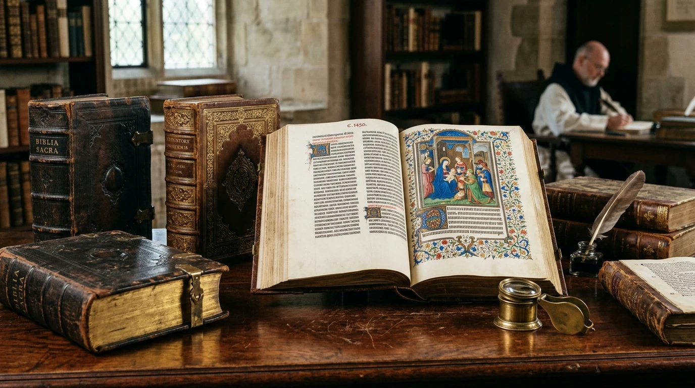 Old and Rare Bibles Collection (AI Generated Image)
