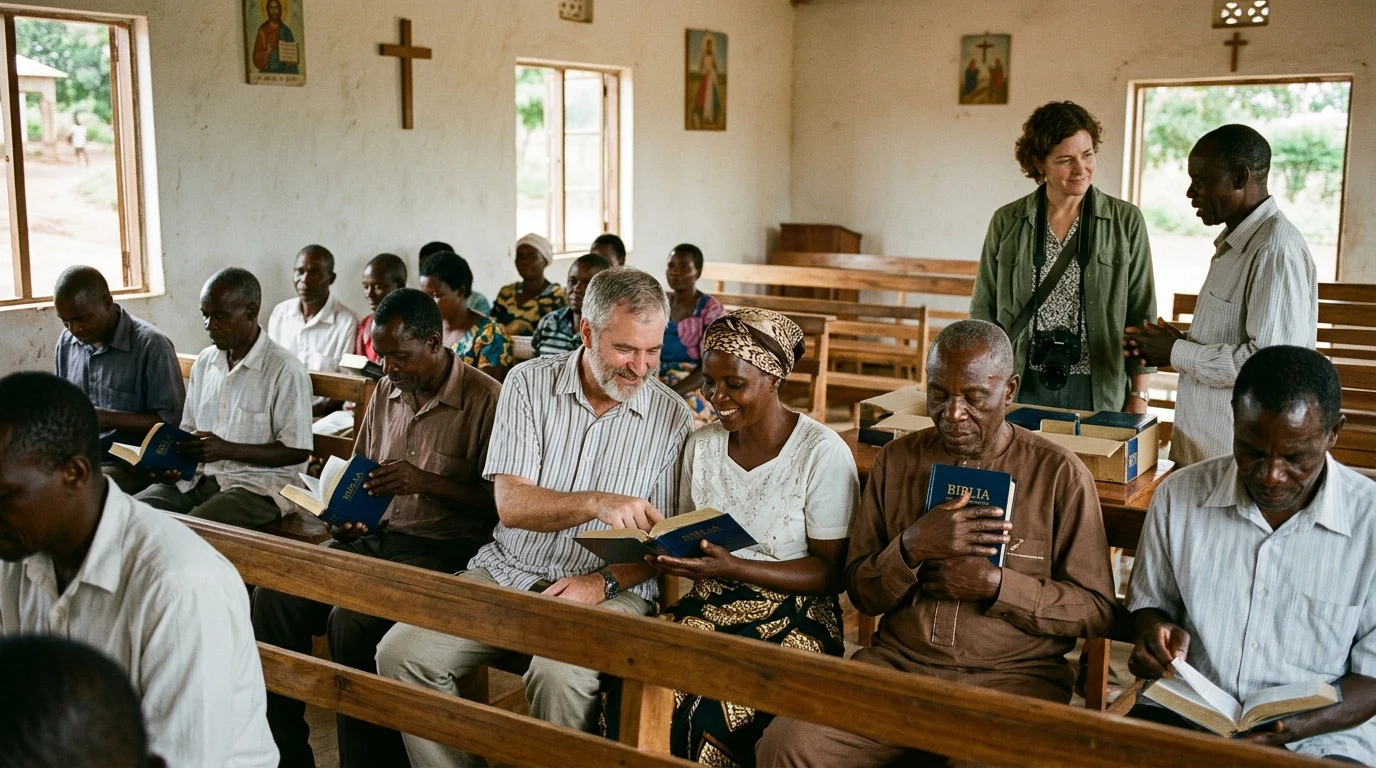 Help Church in Bibles Worldwide — Global Scripture Mission 1 Help Church in Bibles Worldwide (AI Generated Image)